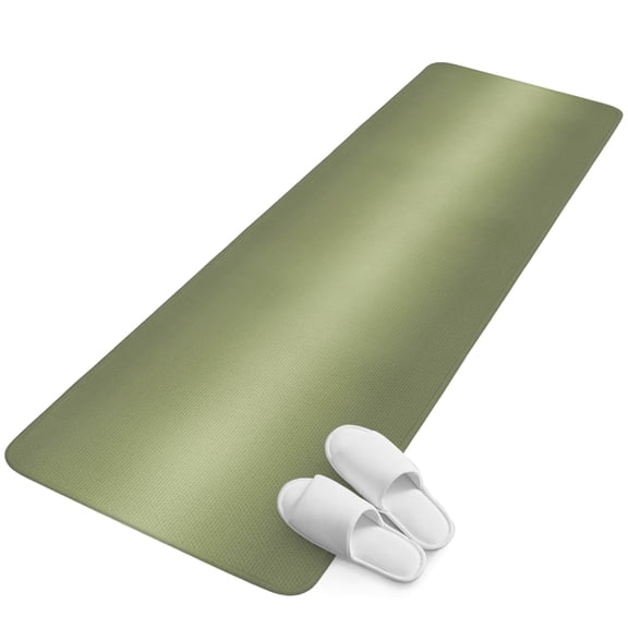 Runner Rug 15.7"x47.2", Dark Sage Green Ombre Non Slip Backing Floor Mats Area Rugs, Absorbent Muddy Dirt Trapping Carpet for Hallway Entryway Kitchen Bedside Living Room Modern Abstract Aesthetics