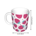thumbnail image 2 of Yiaed Hand Drawn Strawberry Print Ceramics Coffee,Large Handle Design,Extra Large Tea and Coffee Cup for Office and Home Mugs, 2 of 6