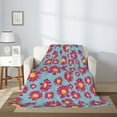 thumbnail image 2 of Sigee Daisies Flowers for Flannel Blanket - Ultra-Soft, Warm and Cozy, Perfect for Couch, Bed, or Travel-40"x30", 2 of 6