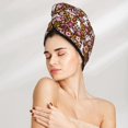 thumbnail image 5 of Pofeuu Flower Bunny Print Coral Velvet Dry Hair Cap,Microfiber Hair Towel Wrap for Women Wet Hair,Quick Dry Turban, 5 of 6