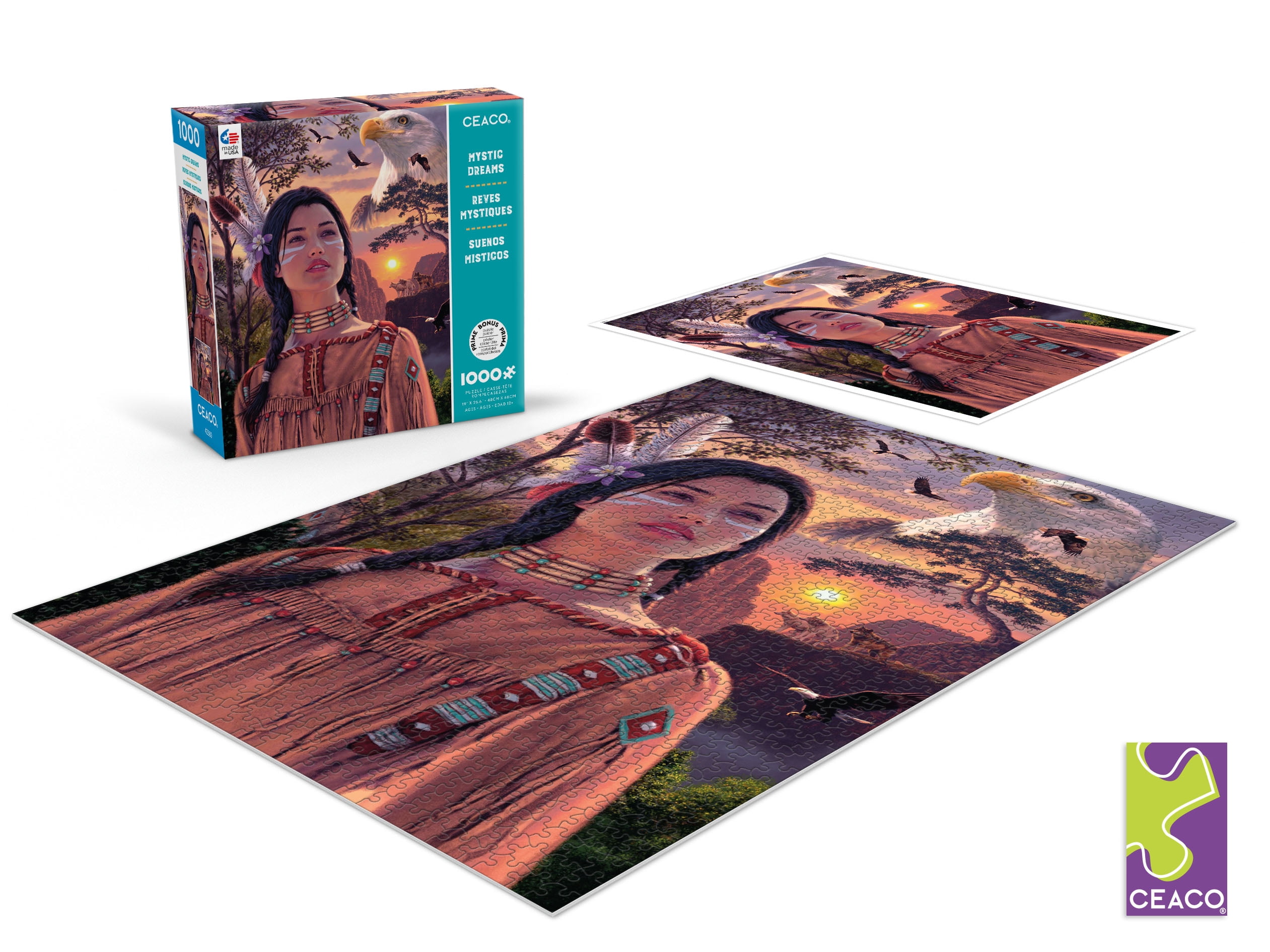 Ceaco 1000-Piece Native American Mystic Dreams Interlocking Jigsaw Puzzle