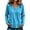 Blue, variant on Women Long Sleeve Tops Shirts Fringe Raw Hem Casual Blouse, Loose Drop Shoulder Layered Look Tunic Shirts for Fall Daily Wear