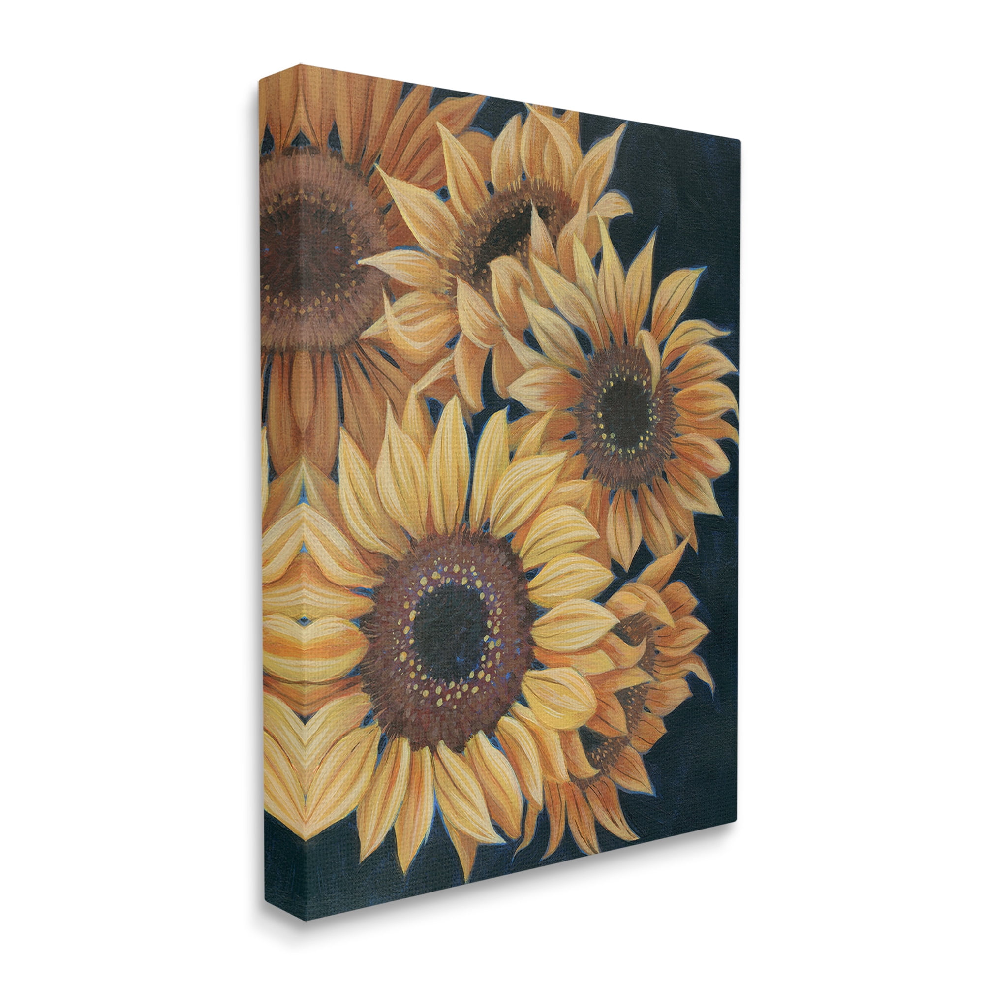 Stupell Industries Detailed Sunflower Blooms Botanical & Floral Painting Gallery Wrapped Canvas Art Print Wall Art, 24 x 30