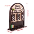 thumbnail image 2 of Tauxra Wooden Book Tracker Reading Log Annual Reading Record Progress Chart for Bookshelf Home Library, 2 of 6