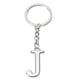 thumbnail image 1 of Cadena de llavero con letra inicial Uxcell Letra J Colgante de llavero Decoración para bolso o mochila Plateado, 1 of 7