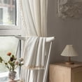 thumbnail image 4 of NixiYa Linen Curtains White Boho Curtains Semi-Blackout Window Curtains Rod Pocket Drapes 52 x 84 inches 1 Pannel, 4 of 7