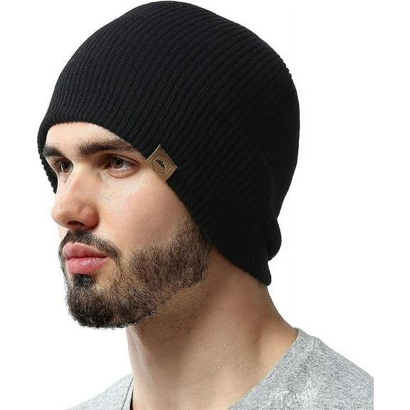 Tough Headwear Ribbed Beanie, Black, One Size, 1 Count