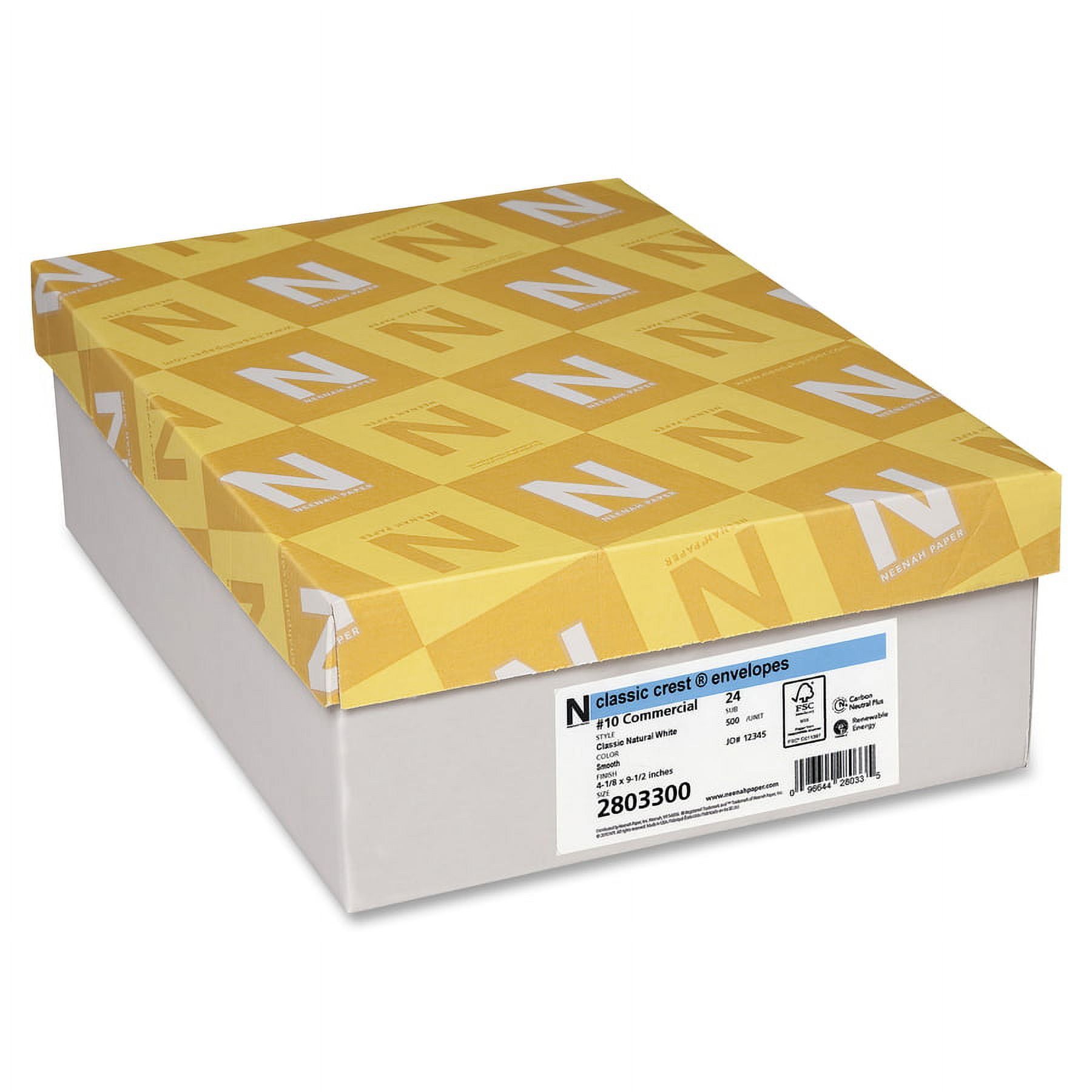 Classic Crest, NEE2803300, Commercial Flap Envelopes, 500 / Box, Natural White