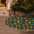 thumbnail image 4 of Salouo Cartoon Dino Christmas Tree Skirt 30" Farmhouse Christmas Decorations Snowman Xmas Tree Skirt Tree Mat for Holiday Party Decor, 4 of 8