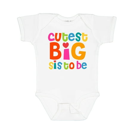 

Inktastic Cutest Big Sis to Be Girls Baby Bodysuit
