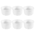 thumbnail image 1 of Ceramic Baking Bowl for Home Use White Color Suitable for Desserts Pudding and Soufflé 6pcs, 1 of 9