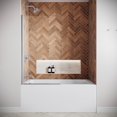 thumbnail image 5 of Ceronda 32" x 55" Frameless Pivot Fixed Bathtub Panel with CrystalTech Treated 1/4" Tempered, Clear Glass, Polished Chrome Hardware, SKU: DSD-3432-228-CH, 5 of 5