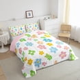 thumbnail image 3 of Castle Fairy Colorful Flowers Full Size Comforter Sets 3-Piece for Boys Girls,Spring Garden Bedding Comforter Set,Chic Floral Blossoms Lightweight Bedding Sets,Luxury Bedroom Decor,Reversible, 3 of 8