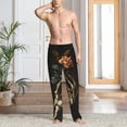 thumbnail image 6 of Lsque Skeleton Hand Rose Butterfly Print Men's Pajama Pants, Lounge Pant - Comfortable Home Wear,Elastic Waistband, Stylish Design-Large, 6 of 9