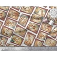 thumbnail image 2 of Soimoi Polyester Crepe Fabric Zodiac Sign Patchwork Printed Craft Fabric by The Yard 52 Inch Wide, 2 of 3