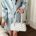 thumbnail image 3 of Rvusndi Polka Dot Bowler Bag,Slouchy Tote Bags Polka Dot PU Bowler Bag for Women Fashion Hobo Bags Large Shoulder Bag for Travel Work, 3 of 7