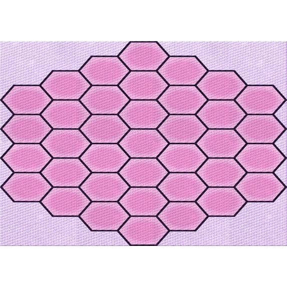 Ahgly Company Machine Washable Indoor Rectangle Transitional Blossom Pink Area Rugs, 4' x 6'