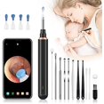 thumbnail image 1 of Ear Wax Remover Camera, Ear Cleaner Wireless Otoscope 1296P FHD, 3.9mm Lens, 6 LED Lights, IP67 Waterproof Endoscope for iPhone Android Smart Phones, with 4 Ear Spoons and 8Pcs Earwax Removal Kit, 1 of 7