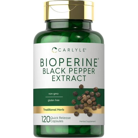 Bioperine 10mg 120 Capsules | for Men and Women | by Carlyle
