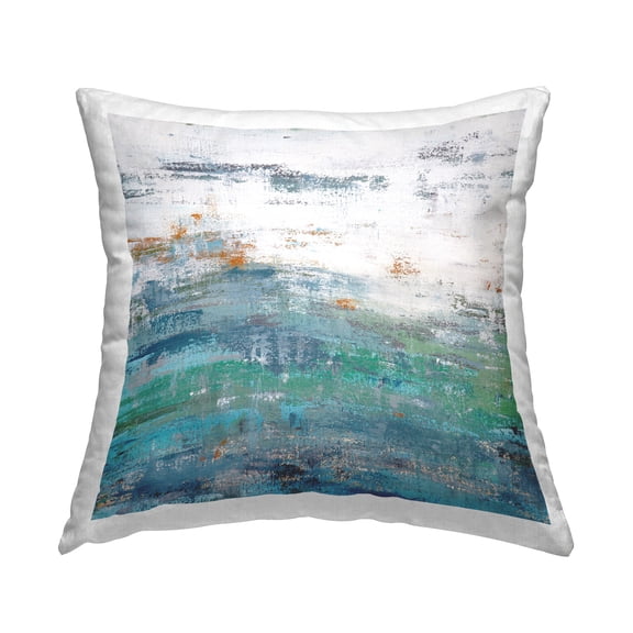 Stupell Industries Brushed Blue & White Decorative Printed Throw Pillow Design by Hilary Winfield