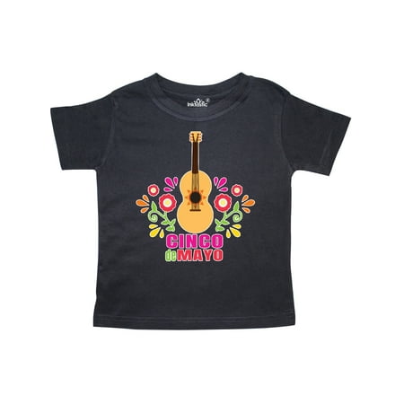 

Inktastic Cinco De Mayo with Guitar and Florals Gift Toddler Boy or Toddler Girl T-Shirt