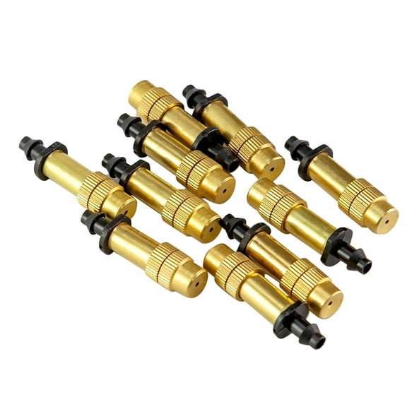 10x Premium Misting System Nozzles Adjustable Spray, Efficiently Cool Down for Dust Removing and Spray Disinfectant