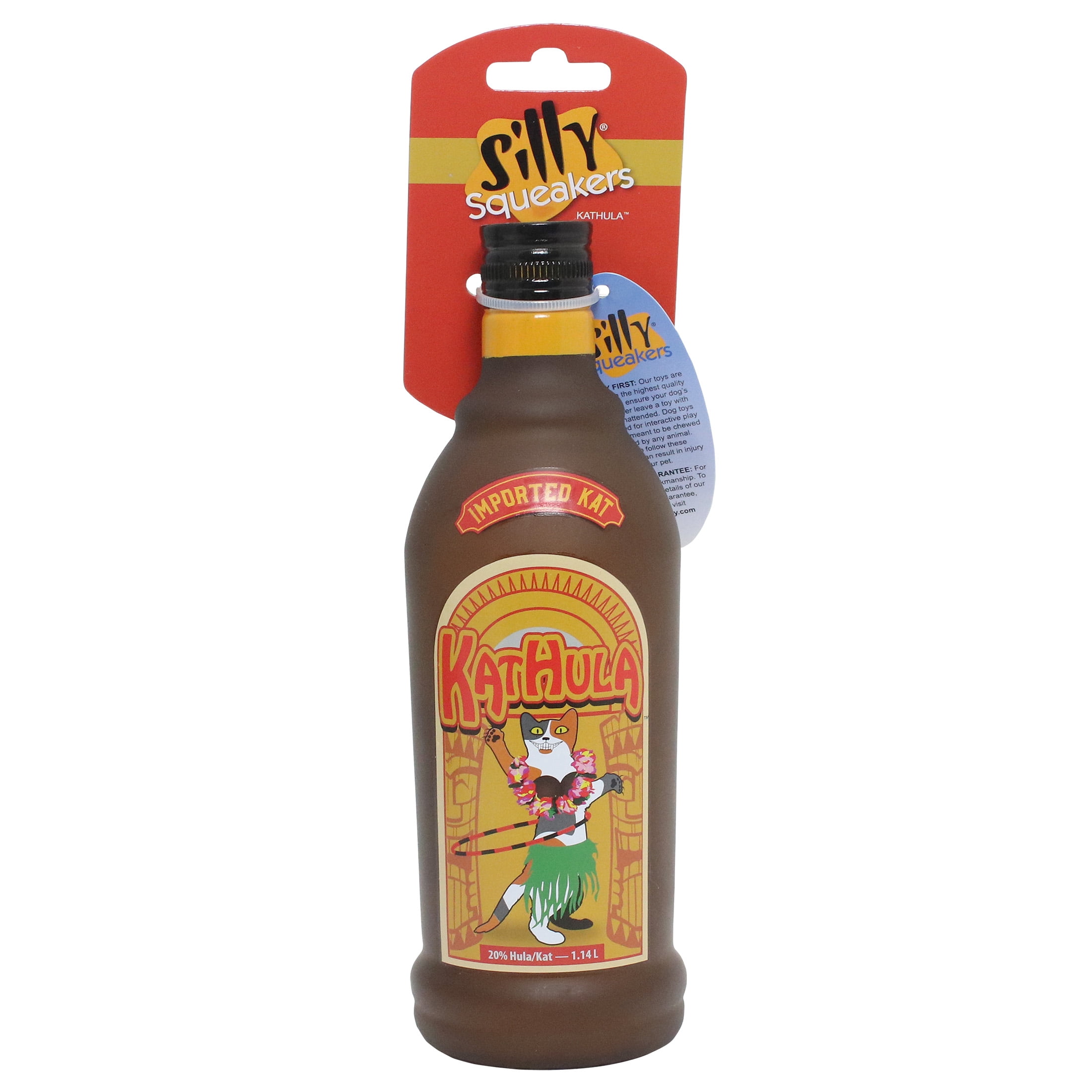 Silly Squeaker Liquor Bottle KatHula Durable Squeaky Vinyl 2-Pack Dog Toy