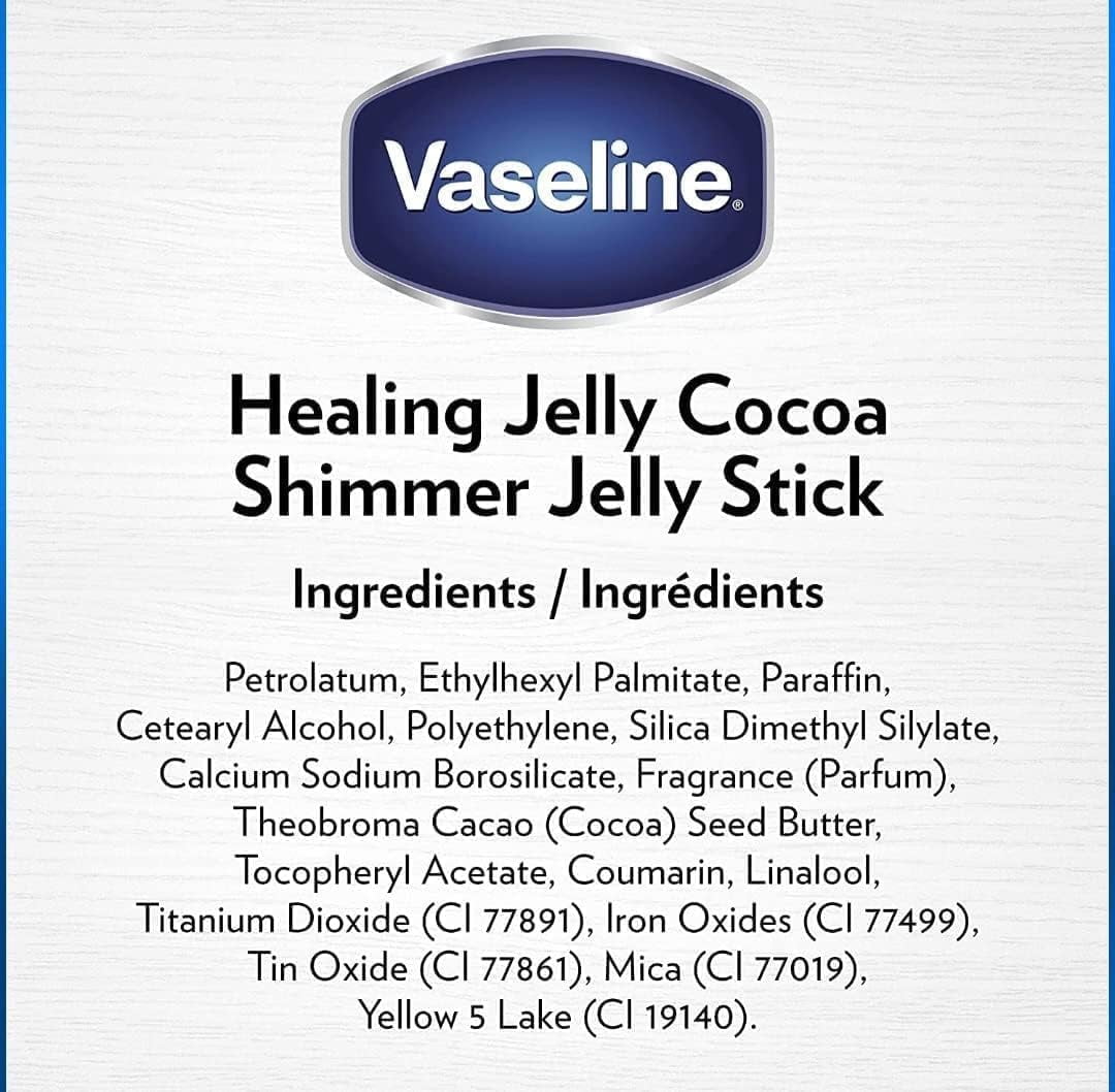 Vaseline Cocoa Shimmer Jelly Stick Highlighter & Luminizer Cocoa Butter Body Shimmer Stick, Lotion, Travel Size, For Glowing Skin, 1.4 Oz Ea (Pack Of 6) Packaging May Vary