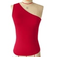thumbnail image 3 of cocolona Summer One Shoulder Tank Tops for Women Sleeveless Crop Slim Fit Shirts Trendy Casual Solid Color Blouses, 3 of 5