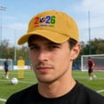 thumbnail image 2 of 2026 Soccer Event Cap, Host Nation Printed Headwear, Fashionable Outdoor Sun Guard, Athletic Match Fan Hat, Commemorative Baseball Cap, 2 of 5