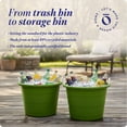 thumbnail image 7 of HOMZ Rope-Handle Plastic Open Buckets Storage Tubs, Bold Lime Green, 2 Pack, 7 of 7