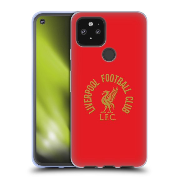Head Case Designs Officially Licensed Liverpool Football Club Liver Bird Gold LFC On Red Soft Gel Case Compatible with Google Pixel 5 5G