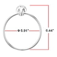 thumbnail image 3 of Bath Towel Holder Hand Towel Ring Hanging Towel Hanger Bathroom Accessories Contemporary Hotel Round Style Wall Mount SUS 304 Stainless Steel Brushed Finish Towel Ring, Chrome, 3 of 8