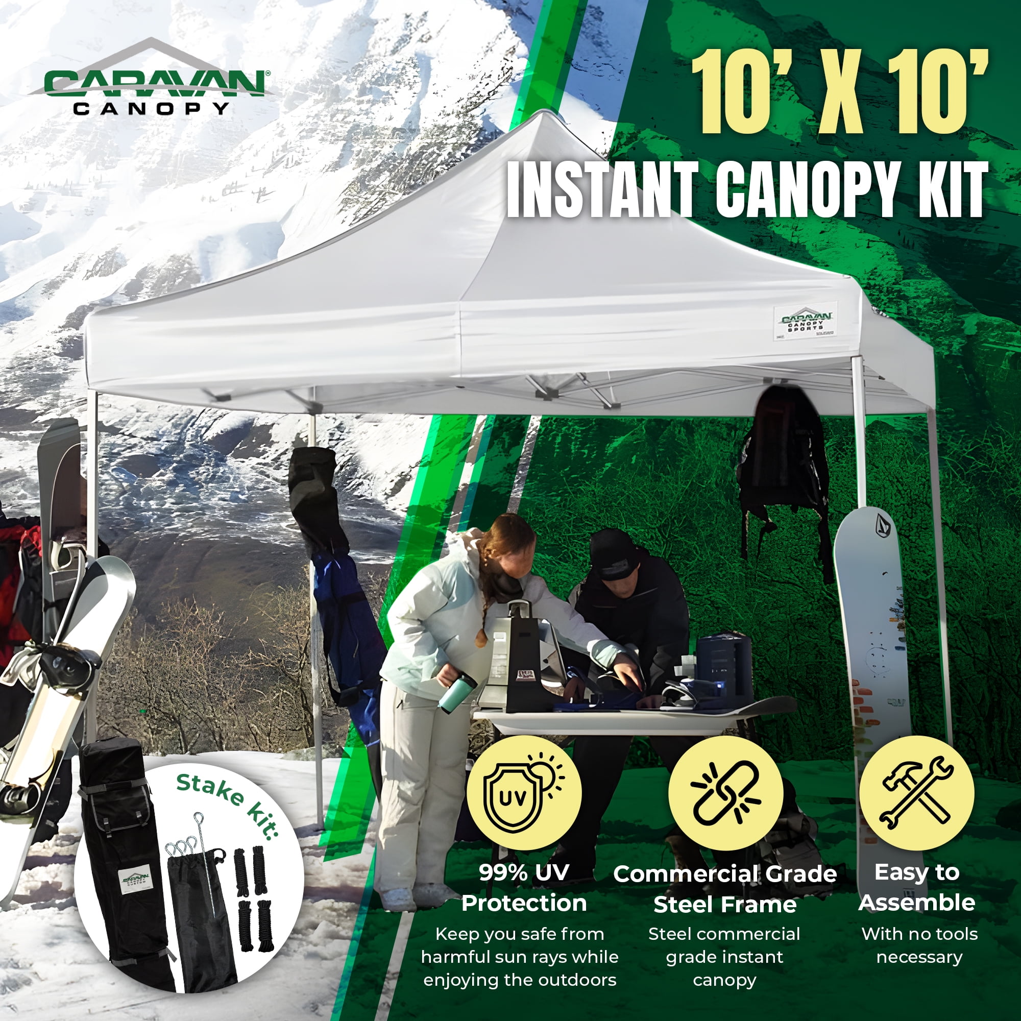 Caravan Canopy TitanShade 10 x 10 Steel Frame Portable
