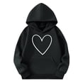 thumbnail image 3 of Emitonse Boys and Girls Long Sleeve T Shirts Cotton for Toddler Kids Hoodies Girls Long Sleeve Oversized Fleece Sweatshirt Cute Plain Tops Pullover Black,Size 3-4 Years, 3 of 3