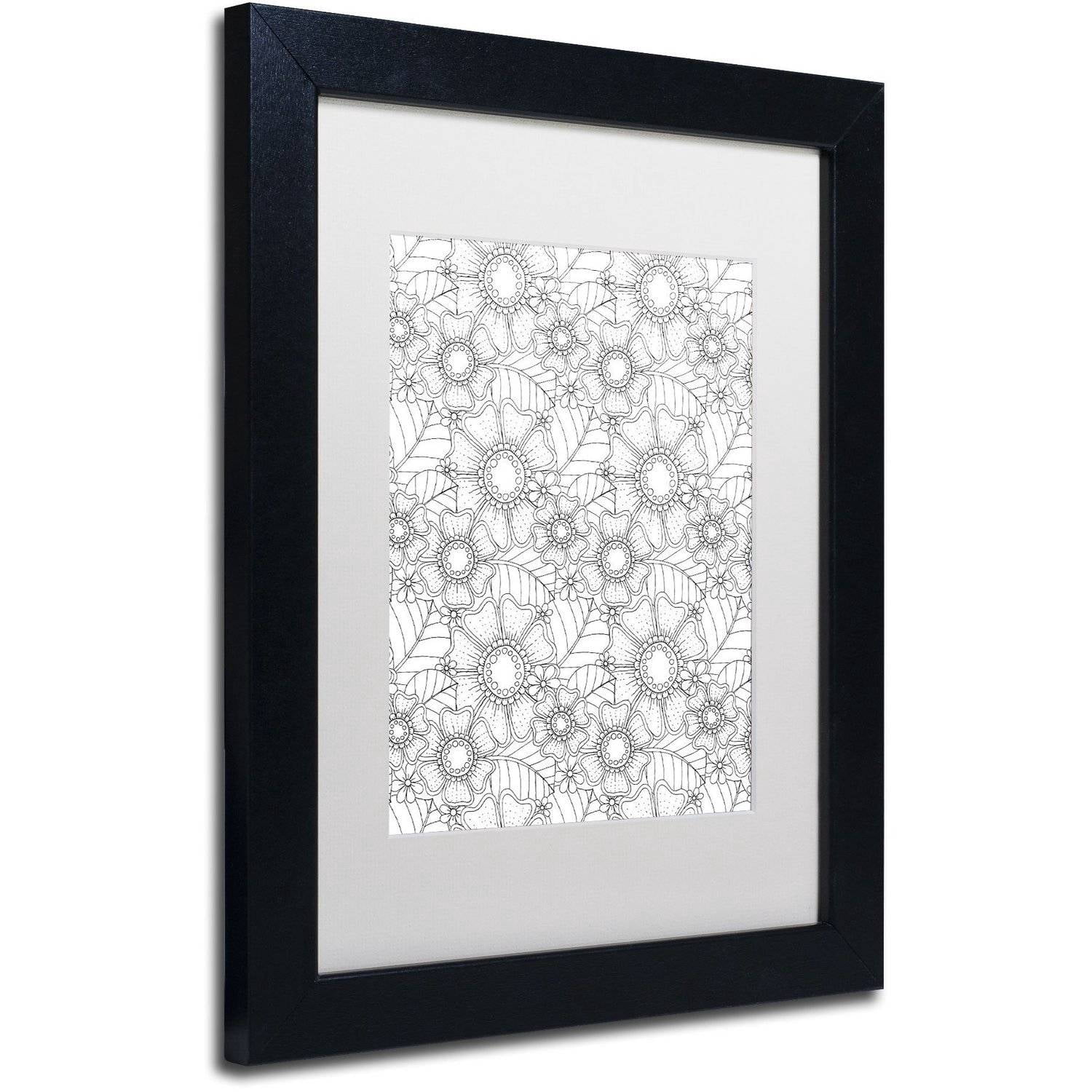 Trademark Fine Art "Big Beautiful Blossoms 12" Canvas Art by Hello Angel, White Matte, Black Frame