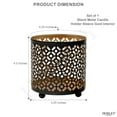 thumbnail image 3 of Hosley Set of 8, Metal Jar Candle Sleeves/Holders - Your Choice of Colors and Designs (Black - Geometric), 3 of 15