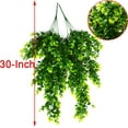 2pcs Artificial Hanging Plants Fake Hanging Plant Faux Eucalyptus Leaf