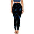 thumbnail image 3 of Ayolanni Leggings for Women Fashion Casual Women Butterfly Printed Gradient Span Ladies High Waist Wide Leg Trousers Yoga Pants Long Pants, 3 of 4