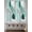 Turquoise, variant on Blue Bohogeometric 2 Panel Kitchen Curtains for Small Windows, Bohemia Ethnic Abstract Lines Leaf Bathroom Tier Curtain, Short Window Treatment for Bedroom/Living Room 55"x24"
