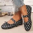thumbnail image 6 of Women Casual Round Toe Lace Bow Buckle Festival Comfortable Walking Shoes Flat Ballet Style On Lightweight Breathable Non Daily Dressy, 6 of 9