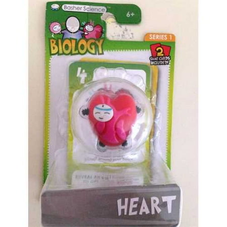 Basher Science Biology Heart Figure Toy Series 1 with 2 Game Cards (Best Hearts Card Game)