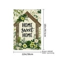 thumbnail image 4 of AMHNF Home Sweet Home Linen Garden Flag with Floral Design for Spring Summer Home Outdoor Garden Yard Door Decor 12x18 inch, 4 of 5