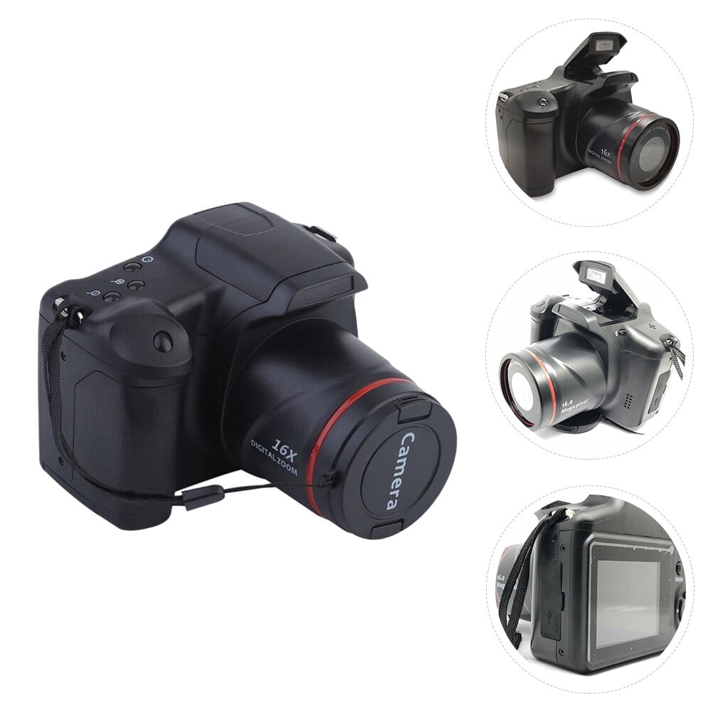 Digital Camera 16X Optical Zoom Wide Angle 1080P Full Hd Video Optical Image Stabilization Vlogging Camera (Black)