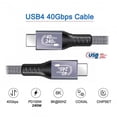 thumbnail image 2 of JSER USB-IF Certification 240W USB4 Cable 40Gbps Compatible with Thunderbolt 3&4 with 100W Charging and 8K@60Hz 5K, 2 of 5