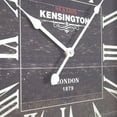 thumbnail image 3 of Yosemite Home Decor 'Square Skip Movement' Wood Wall Clock in Gray and Black, 3 of 10