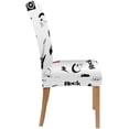 thumbnail image 3 of KXMDXA Rock and Roll Doodles Music Signs Rock Star Stretch Chair Cover Protector Seat Slipcover for Dining Room Hotel Wedding Party Set of 1, 3 of 5