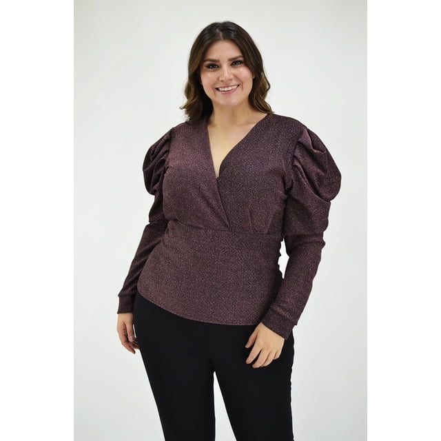 Blusa Glitter Roman Fashion Tallas Extras 11772 Rosa 36