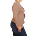 thumbnail image 3 of Women's Plus Size Casual Long Sleeves Open Front Solid Office Work Wear Blazer Jacket, 3 of 5