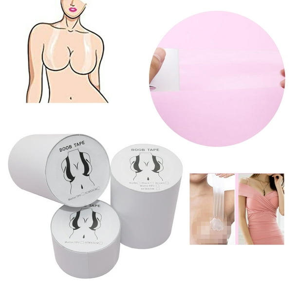 Neinkie Boob Tape, Breast Lift Tape and Nipple Covers, Push up Tape and  Breast Pasties Strapless Bra Tape Chest Support Tape for Large Breasts 